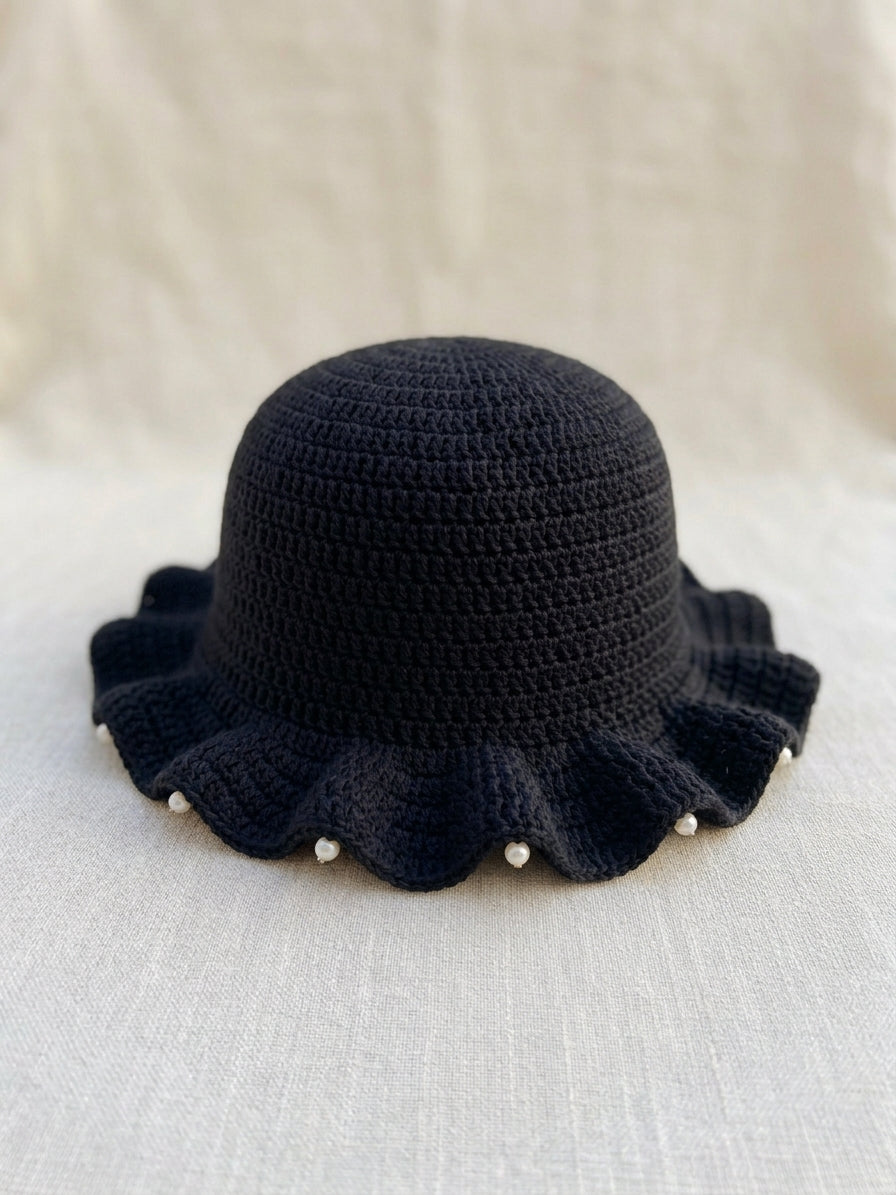 The Noir Eclipse | Handmade Luxury Sun Hat
